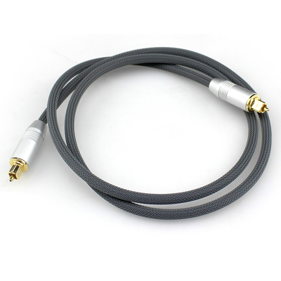 [Factory Outlet] Toslink ชุบพอร์ตเงินสีทองถักเชือกสำหรับลำโพงซับวูฟเฟอร์ไฮไฟ Audiophile 1.2M 2M