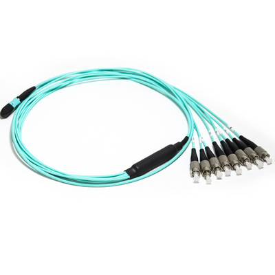MTP/MPO Blue Hybrid Trunk Cable FC/MPO 8/1 12C Connector สำหรับการทดสอบอุปกรณ์