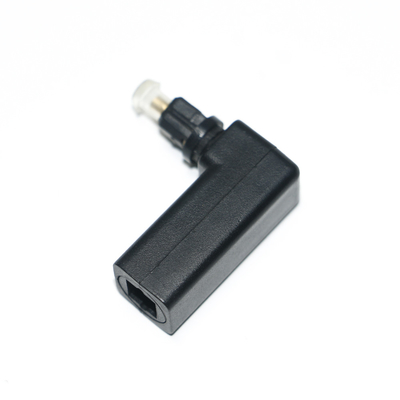 Toslink หญิง Toslink ชายออปติคอล 90 องศามุมขวาสายสัญญาณเสียงอะแดปเตอร์แปลงเสียงสเตอริโอ 360 หมุน