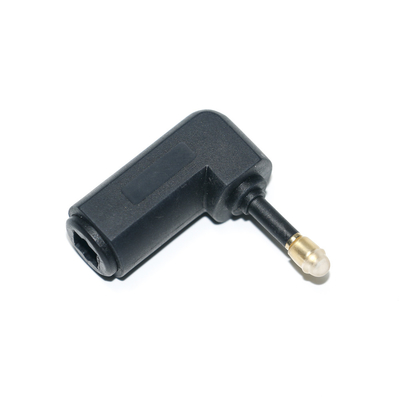 Toslink ออปติคอล 90 องศามุมขวาอะแดปเตอร์ขยายสายสัญญาณเสียงสเตอริโอแปลงเสียง 360 หมุน