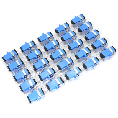 อะแดปเตอร์ตัวเชื่อมต่อไฟเบอร์ออปติก SC SC/UPC SM หน้าแปลน Singlemode Simplex SC-SC APC Coupler