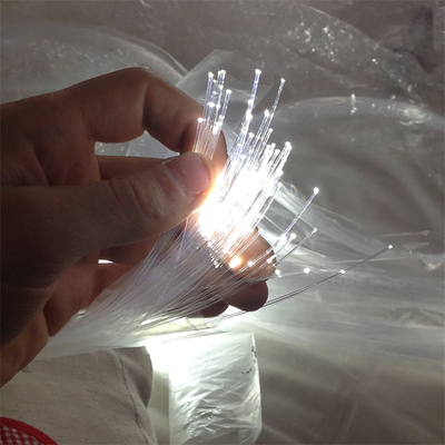 Factory Outlet POF 10mX 6mm เส้นผ่านศูนย์กลางภายนอก PVC PMMA พลาสติกแจ็คเก็ตสีดำเรืองแสงสายไฟเบอร์ออปติกสำหรับตกแต่งแสง