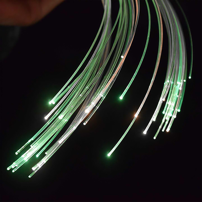 Factory Outlet POF 10mX 6mm เส้นผ่านศูนย์กลางภายนอก PVC PMMA พลาสติกแจ็คเก็ตสีดำเรืองแสงสายไฟเบอร์ออปติกสำหรับตกแต่งแสง
