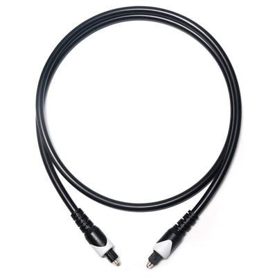 White&Toslink สายดิจิตอล OD4.0 สายไฟเบอร์ออปติกชุบ LSZH PVC Shelter Round Plug สำหรับ Home Plaer CD Soundbar