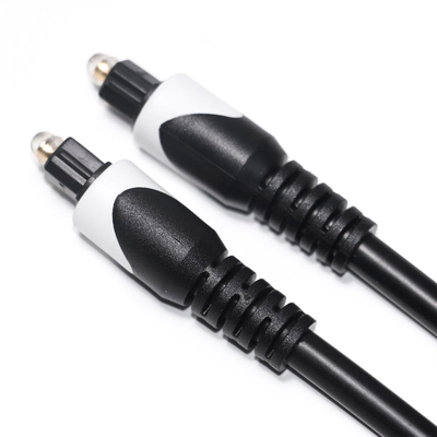 White&Toslink สายดิจิตอล OD4.0 สายไฟเบอร์ออปติกชุบ LSZH PVC Shelter Round Plug สำหรับ Home Plaer CD Soundbar