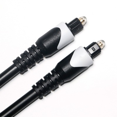White&Toslink สายดิจิตอล OD4.0 สายไฟเบอร์ออปติกชุบ LSZH PVC Shelter Round Plug สำหรับ Home Plaer CD Soundbar