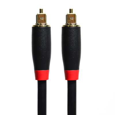 คุณภาพสูงราคาโรงงาน 24K Digital Optical Audio Toslink Cable ABS ชุบทอง Ject 1.5M