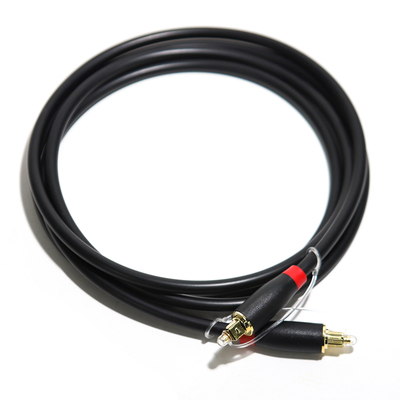 คุณภาพสูงราคาโรงงาน 24K Digital Optical Audio Toslink Cable ABS ชุบทอง Ject 1.5M