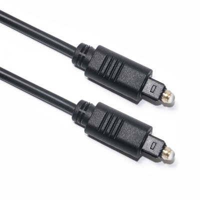สีดำ Toslink OD4.0 สายไฟเบอร์ออปติก PVC ฉีดสแควร์ Ject ชุบทองพอร์ต 1M 1.5M 3M สำหรับ Soundbar เครื่องเล่นซีดี