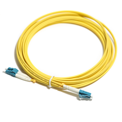สายใยแก้วนำแสง Yellow Duplex Multimode OM5 2M 3M 5m 10G LC-LC สำหรับ WLAN LAN