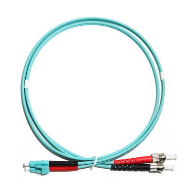 10G LC-ST สายไฟเบอร์ออปติกมัลติเพล็กซ์ OD3.0 OM3 0.8M 1.5M 2M สำหรับ WLAN LAN