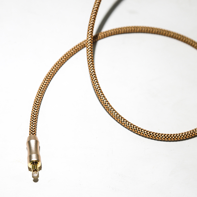 TOSLINK Optical Digital Audio Cable Rose Gold Plug Frosted Shell Knited Rope 1M สำหรับ CD / DVD Soundbar โฮมเธียเตอร์