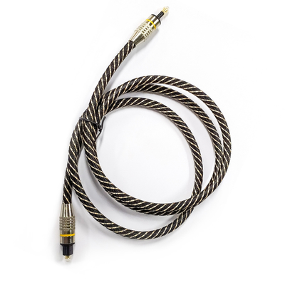 สีเหลือง ไนลอนผสม OD4.0 Toslink สายเสียงดิจิตอลออฟติกส์ HiFi เสียง สายเสียงโคเอ็กเซียลสําหรับบาร์เสียง
