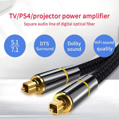 สายดิจิตอลออดีโอออปติกอล Toslink สาย SPDIF สายเสียงไฟเบอร์สําหรับ HIFI การ์ดวีดีโอ DVD TV DTS ดอลบี้ 5.1 7.1 ออดิโอแอมพล
