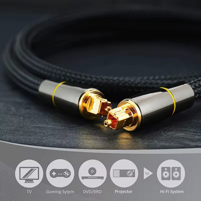 สายดิจิตอลออดีโอออปติกอล Toslink สาย SPDIF สายเสียงไฟเบอร์สําหรับ HIFI การ์ดวีดีโอ DVD TV DTS ดอลบี้ 5.1 7.1 ออดิโอแอมพล