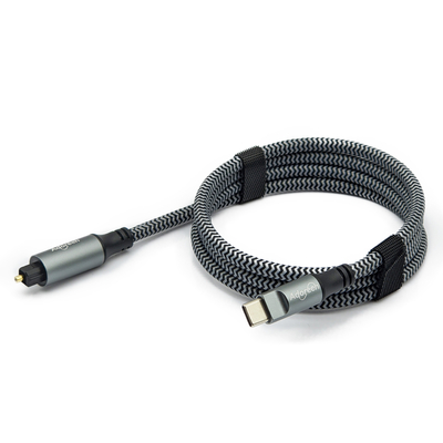 TOSLINK สายสายเสียงออฟติกที่มีสายประสานชายประเภท C สําหรับท่อนเสียงและเครื่องเสียง