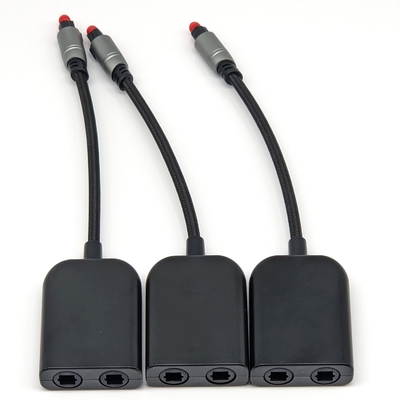 สายสัญญาณเสียงออปติคอล Toslink สำหรับเครื่องเล่นภายในบ้าน, ซาวด์บาร์, CD, ขนาดภายนอก 4.0 มม., ความยาว 1-30 เมตร, สีเหลือง-ดำ, ขั้วต่อเคลือบทอง