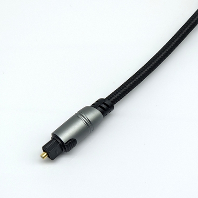สายสัญญาณเสียงออปติคอล Toslink สำหรับเครื่องเล่นภายในบ้าน, ซาวด์บาร์, CD, ขนาดภายนอก 4.0 มม., ความยาว 1-30 เมตร, สีเหลือง-ดำ, ขั้วต่อเคลือบทอง