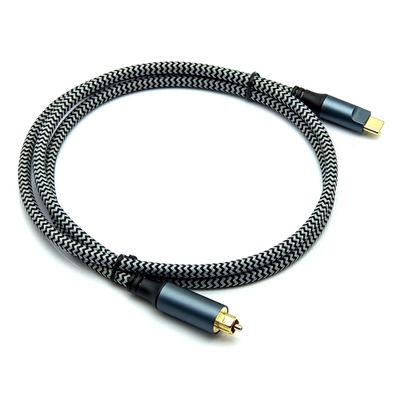 ขายร้อน Toslink สายไฟฟ้าออดีโอออทคอล์คที่มีประเภท-C เพศชายและทอง Plated Connectors สําหรับเสียงใส