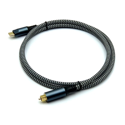 ขายร้อน Toslink สายไฟฟ้าออดีโอออทคอล์คที่มีประเภท-C เพศชายและทอง Plated Connectors สําหรับเสียงใส