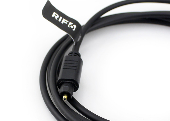 สายเคเบิลออปติคัล 90 องศาชุบทอง 4.0 มม., สายไฟเบอร์ออปติก Toslink Audio