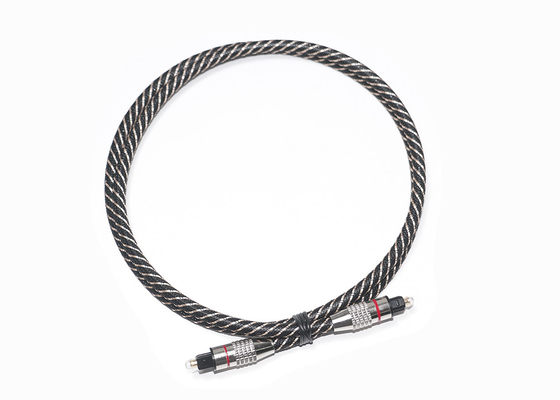 ตัวเชื่อมต่อโลหะ FTTB High End Toslink Cable Braided Jacket 20KM-60KM