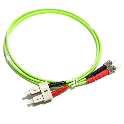 สายไฟเบอร์ออปติกมัลติโหมด ST ดูเพล็กซ์ MM OM2 50/125 3.0 มม. สายแพทช์ไฟเบอร์ ST-LC UPC, 1M / 2M / 3M / 5M / 10M