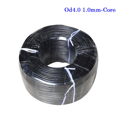 FTTH Fiber Drop Cable สารหน่วงไฟโพลีโอเลฟินหุ้มฉนวน ASU OD4.0 1.0SDI High Defination สำหรับการส่งสัญญาณ