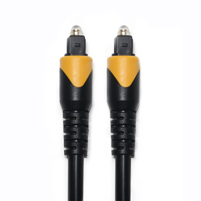 สีเหลืองและสีดำ Toslink สายดิจิตอล OD4.0 LSZH PVC ชุบทอง Ject สำหรับโฮมเพลเยอร์ CD Soundbar