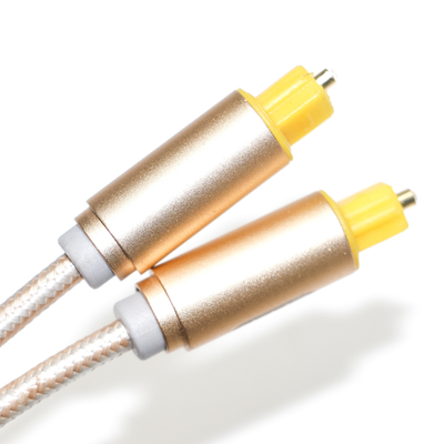 OD4.0 Braided Toslink สายดิจิตอลตัวเชื่อมต่อเปลือกพลาสติกสำหรับ Soundbar 1.8M 2.4M 3M