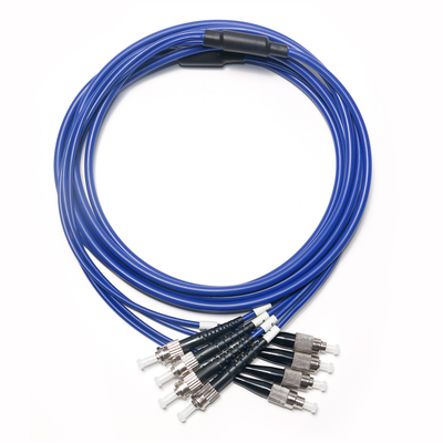 สายแพทช์ไฟเบอร์ออปติก FC-ST OM3 4Mode 4Core Wire OD 2.0/3.0mm สำหรับกล้องเฝ้าระวังในร่มขั้วต่อคอมพิวเตอร์