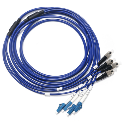 สายแพทช์ไฟเบอร์ออปติกโหมด Muti-Core OM4/OM5 4/4 SC LC สำหรับการเฝ้าระวัง WLAN LAN