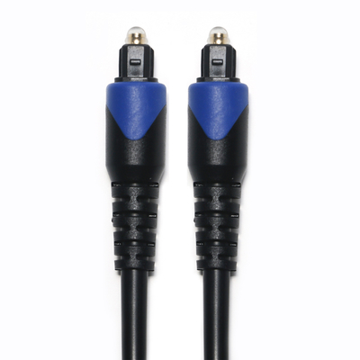 Blue&​Toslink Digital Cable OD4.0 สายไฟเบอร์ออปติกชุบ PVC Cope Round Connector สำหรับเครื่องเล่นซีดี Soundbar