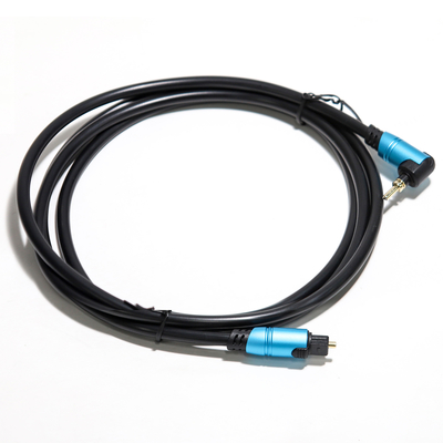 TOSLINK Blue Digital Audio Optical Fiber Aluminium Metal Shell Connected Amplifier For Subwoofer Speaker Soundbar 0.8M