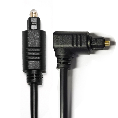 เต้าเสียบ Facotry Toslink Digital Audio Cable Black OD4.0 Square Interface 90° 0.5M for mini Player soundbar