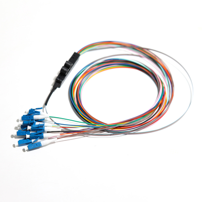 สายไฟเบอร์ออปติกมัลติมีเดีย Pathc 1310nm Blue FC UPC 12 Core Ribbon Pigtail