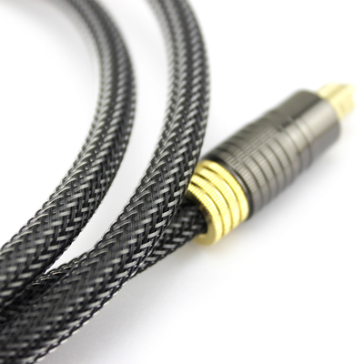 Factory Outlet Premium Digital Optical Audio Toslink เชือกถักทองชุบ 24K 1.2M