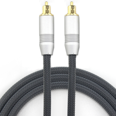 [Factory Outlet] Toslink ชุบพอร์ตเงินสีทองถักเชือกสำหรับลำโพงซับวูฟเฟอร์ไฮไฟ Audiophile 1.2M 2M