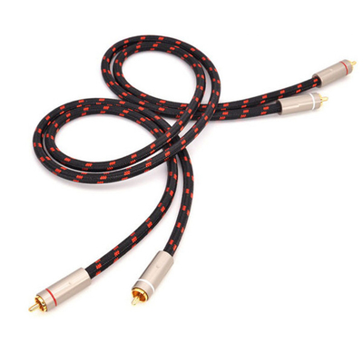 ROHS สายสัญญาณเสียงดิจิตอล RCA SPDIF 3.5 มม. ชุบทองพร้อมเชือกถักพื้นผิว 5.1