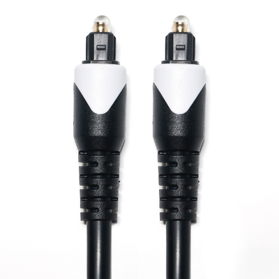White&Toslink สายดิจิตอล OD4.0 สายไฟเบอร์ออปติกชุบ LSZH PVC Shelter Round Plug สำหรับ Home Plaer CD Soundbar