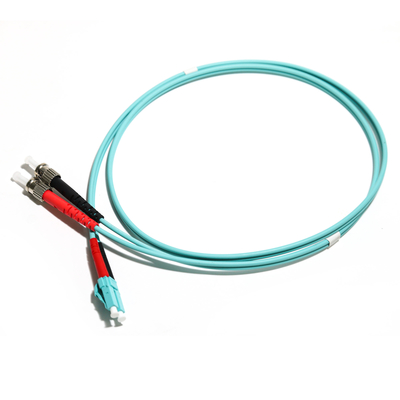 10G LC-ST สายไฟเบอร์ออปติกมัลติเพล็กซ์ OD3.0 OM3 0.8M 1.5M 2M สำหรับ WLAN LAN