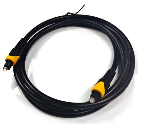 Toslink Optical Cable สีส้ม สีดํา OB6.0 6MHz พีวีซีเคลือบ สายต่อทอง สําหรับทีวีโรงภาพยนตร์ที่บ้าน
