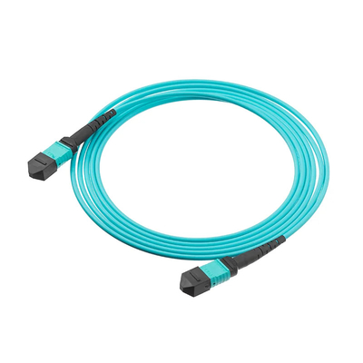 50/125 MTP MPO ไฟเบอร์ออปติก แพทช์คอร์ด OM3/OM4 8/12/24F G657A1 12C 24C สําหรับโทรคมนาคม