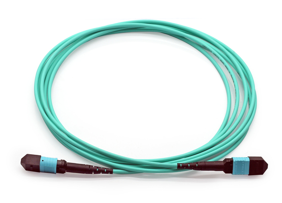 มัลติโมด OM4 ไฟเบอร์ แพทช์เคเบิล LSZH MPO ทรังเคเบิล 3m 5m ปรับแต่ง