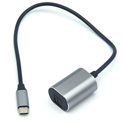 TOSLINK สายเสียงออฟติกเพศหญิง พร้อมเครื่องเชื่อม USB-C เพศชายสําหรับเครื่องเสียงท่อนเสียง เหมาะสําหรับการตั้งค่าบันเทิงมืออาชีพหรือส่วนตัว